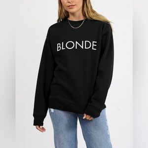 Brunette the Label Blonde Black Sweatshirt M/L